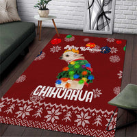 Chihuahua Dog Attitude Christmas Area Rug Xmas Holiday Patterns - Wonder Print Shop