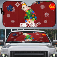 Chihuahua Dog Attitude Christmas Auto Sun Shade Xmas Holiday Patterns - Wonder Print Shop