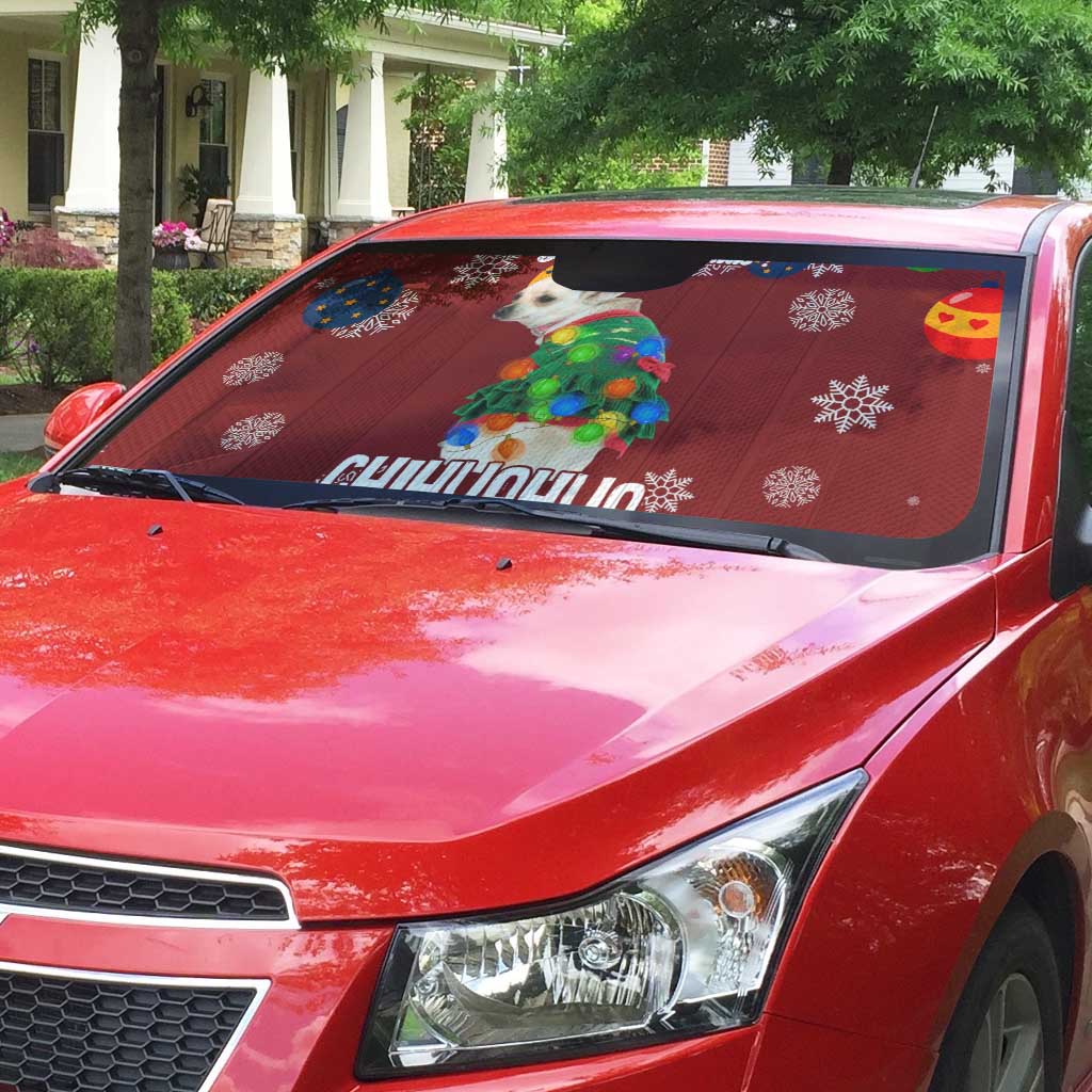 Chihuahua Dog Attitude Christmas Auto Sun Shade Xmas Holiday Patterns - Wonder Print Shop