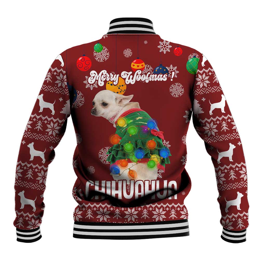 Chihuahua Dog Attitude Christmas Baseball Jacket Xmas Holiday Patterns - Wonder Print Shop