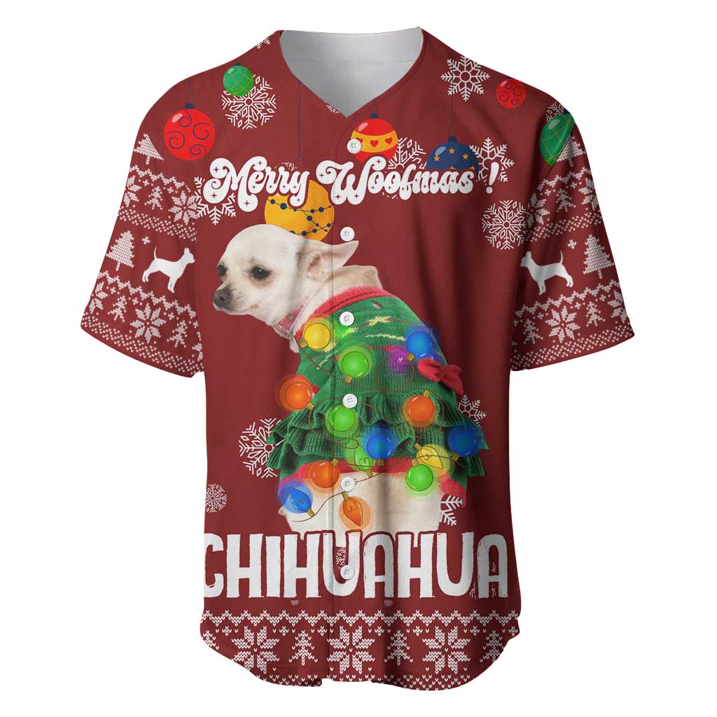 Chihuahua Dog Attitude Christmas Baseball Jersey Xmas Holiday Patterns - Wonder Print Shop