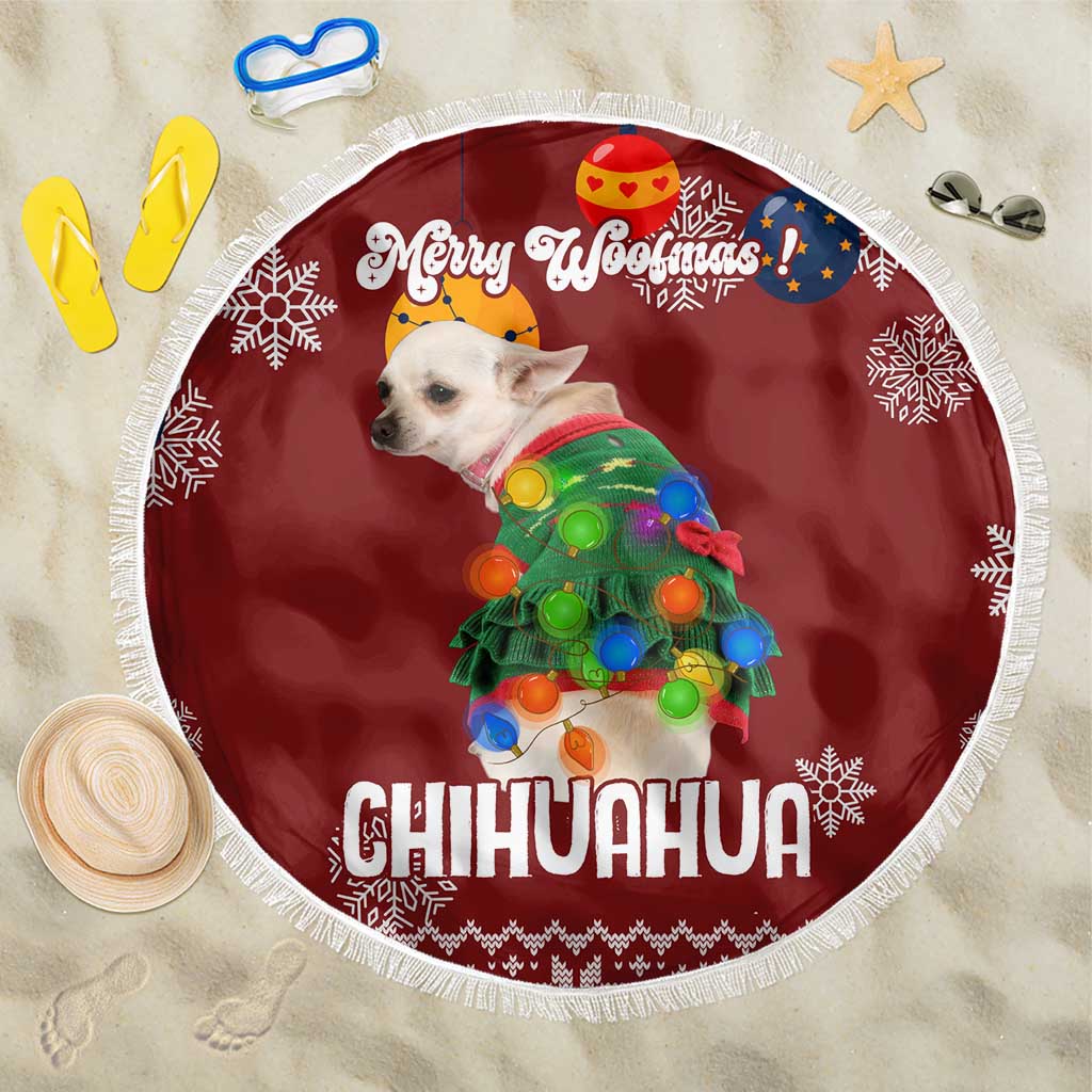 Chihuahua Dog Attitude Christmas Beach Blanket Xmas Holiday Patterns - Wonder Print Shop