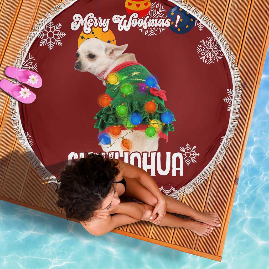 Chihuahua Dog Attitude Christmas Beach Blanket Xmas Holiday Patterns - Wonder Print Shop
