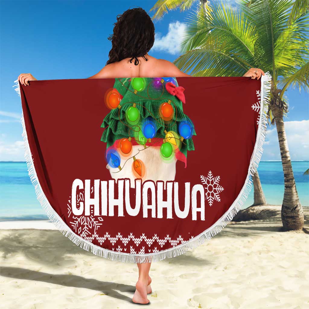 Chihuahua Dog Attitude Christmas Beach Blanket Xmas Holiday Patterns - Wonder Print Shop