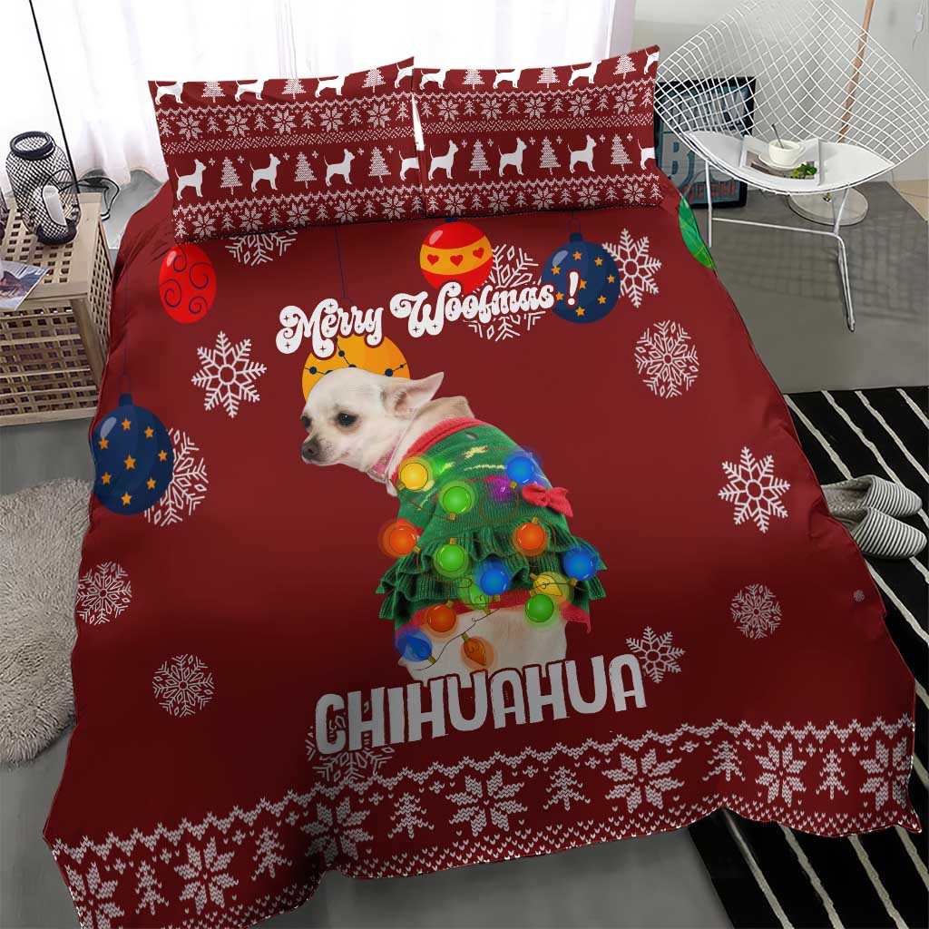 Chihuahua Dog Attitude Christmas Bedding Set Xmas Holiday Patterns - Wonder Print Shop