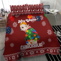 Chihuahua Dog Attitude Christmas Bedding Set Xmas Holiday Patterns - Wonder Print Shop