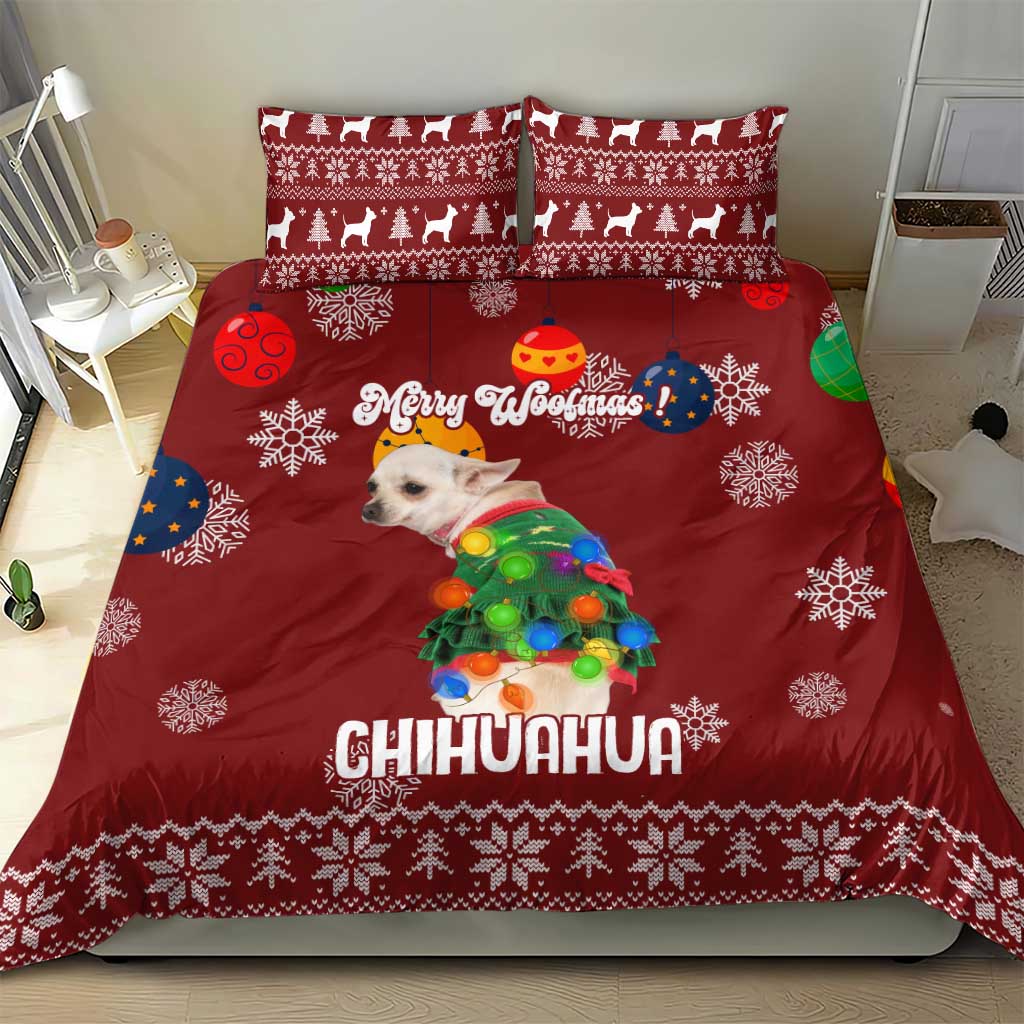 Chihuahua Dog Attitude Christmas Bedding Set Xmas Holiday Patterns - Wonder Print Shop