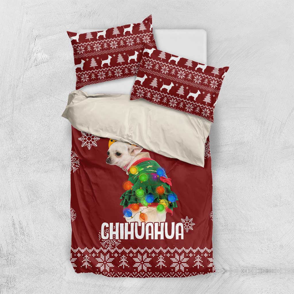 Chihuahua Dog Attitude Christmas Bedding Set Xmas Holiday Patterns - Wonder Print Shop