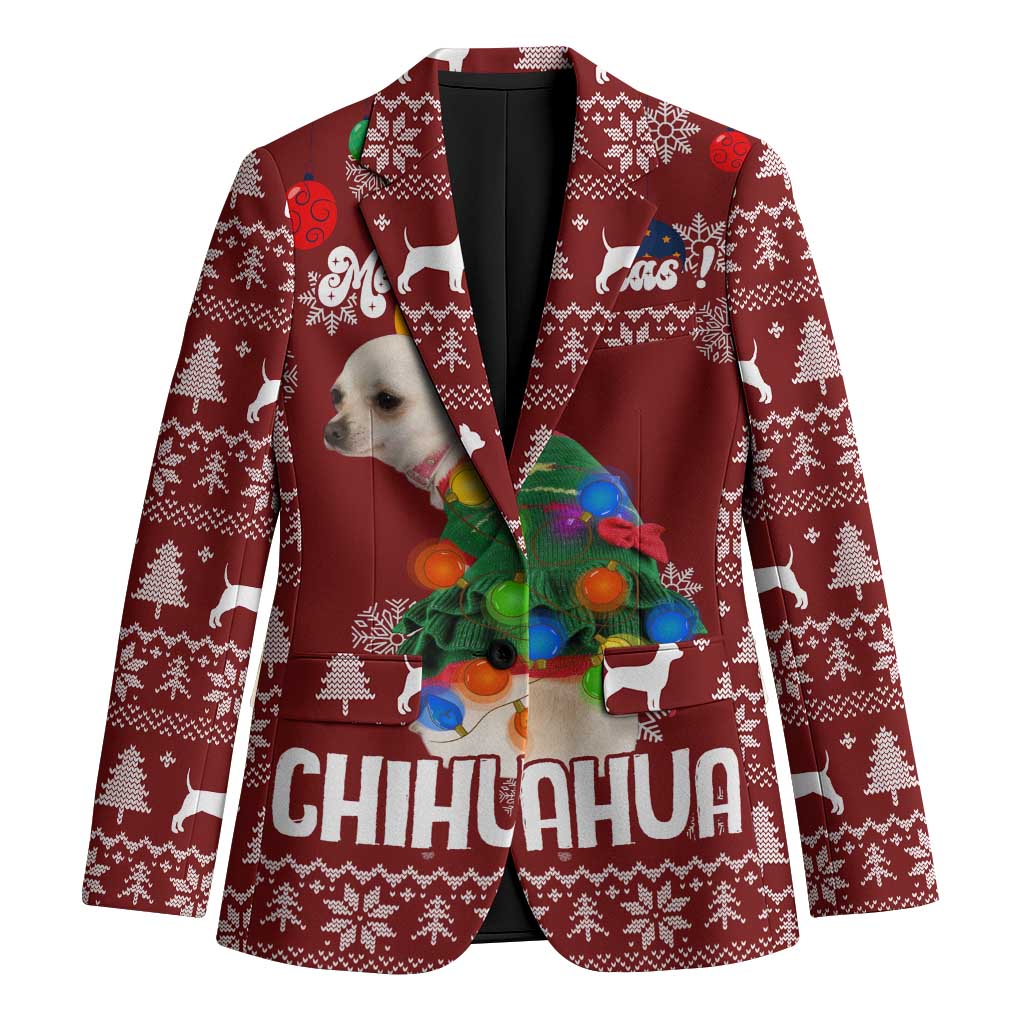 Chihuahua Dog Attitude Christmas Blazer Xmas Holiday Patterns - Wonder Print Shop