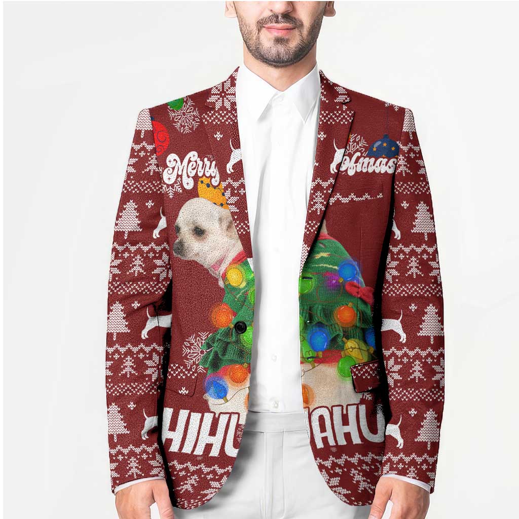 Chihuahua Dog Attitude Christmas Blazer Xmas Holiday Patterns - Wonder Print Shop
