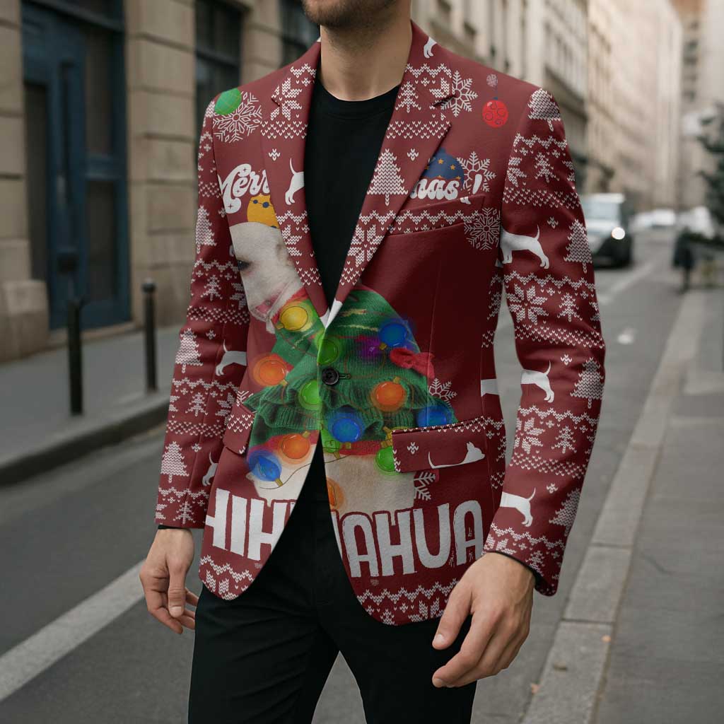 Chihuahua Dog Attitude Christmas Blazer Xmas Holiday Patterns - Wonder Print Shop