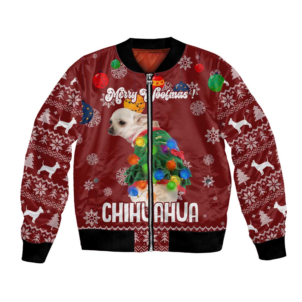 Chihuahua Dog Attitude Christmas Bomber Jacket Xmas Holiday Patterns - Wonder Print Shop