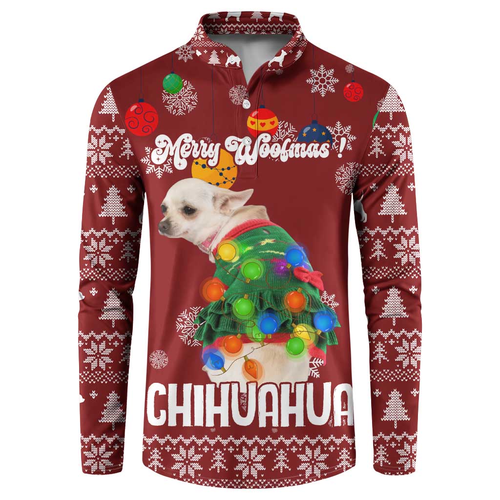 Chihuahua Dog Attitude Christmas Button Sweatshirt Xmas Holiday Patterns - Wonder Print Shop