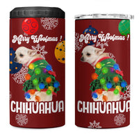 Chihuahua Dog Attitude Christmas 4 in 1 Can Cooler Tumbler Xmas Holiday Patterns - Wonder Print Shop