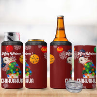 Chihuahua Dog Attitude Christmas 4 in 1 Can Cooler Tumbler Xmas Holiday Patterns - Wonder Print Shop