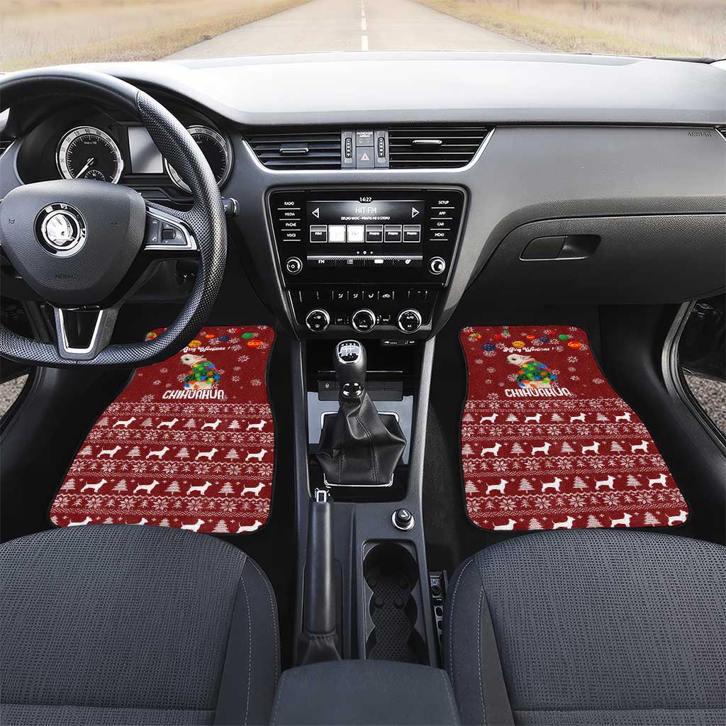 Chihuahua Dog Attitude Christmas Car Mats Xmas Holiday Patterns - Wonder Print Shop