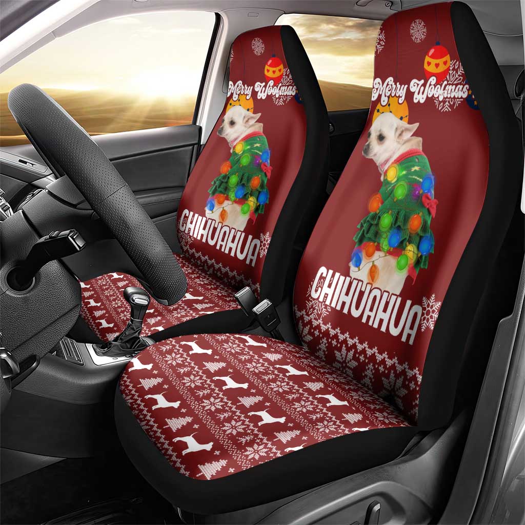 Chihuahua Dog Attitude Christmas Car Seat Cover Xmas Holiday Patterns - Wonder Print Shop
