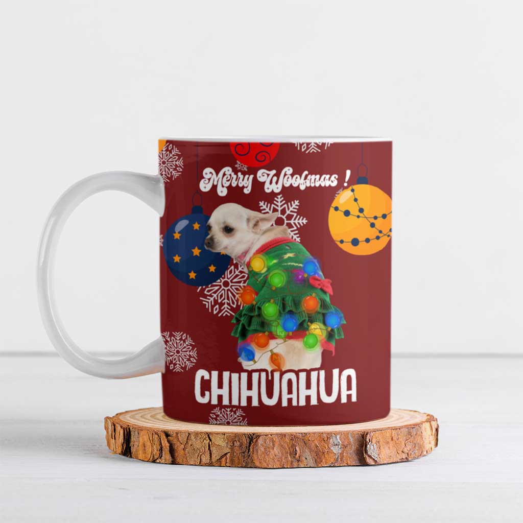 Chihuahua Dog Attitude Christmas Ceramic Mug Xmas Holiday Patterns - Wonder Print Shop