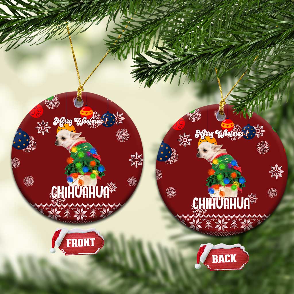 Chihuahua Dog Attitude Christmas Ceramic Ornament Xmas Holiday Patterns - Wonder Print Shop