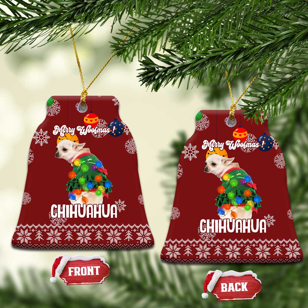 Chihuahua Dog Attitude Christmas Ceramic Ornament Xmas Holiday Patterns - Wonder Print Shop