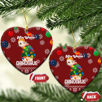 Chihuahua Dog Attitude Christmas Ceramic Ornament Xmas Holiday Patterns - Wonder Print Shop