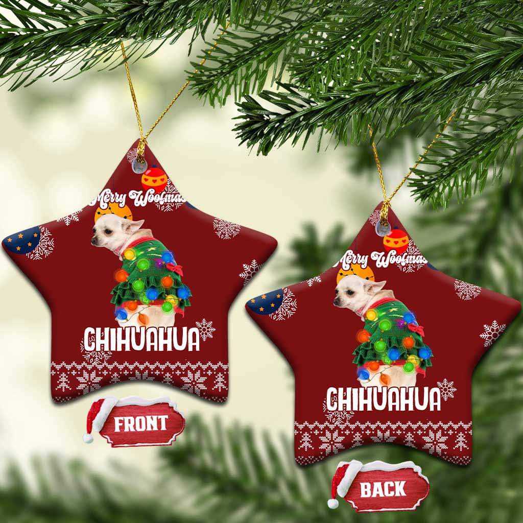 Chihuahua Dog Attitude Christmas Ceramic Ornament Xmas Holiday Patterns - Wonder Print Shop