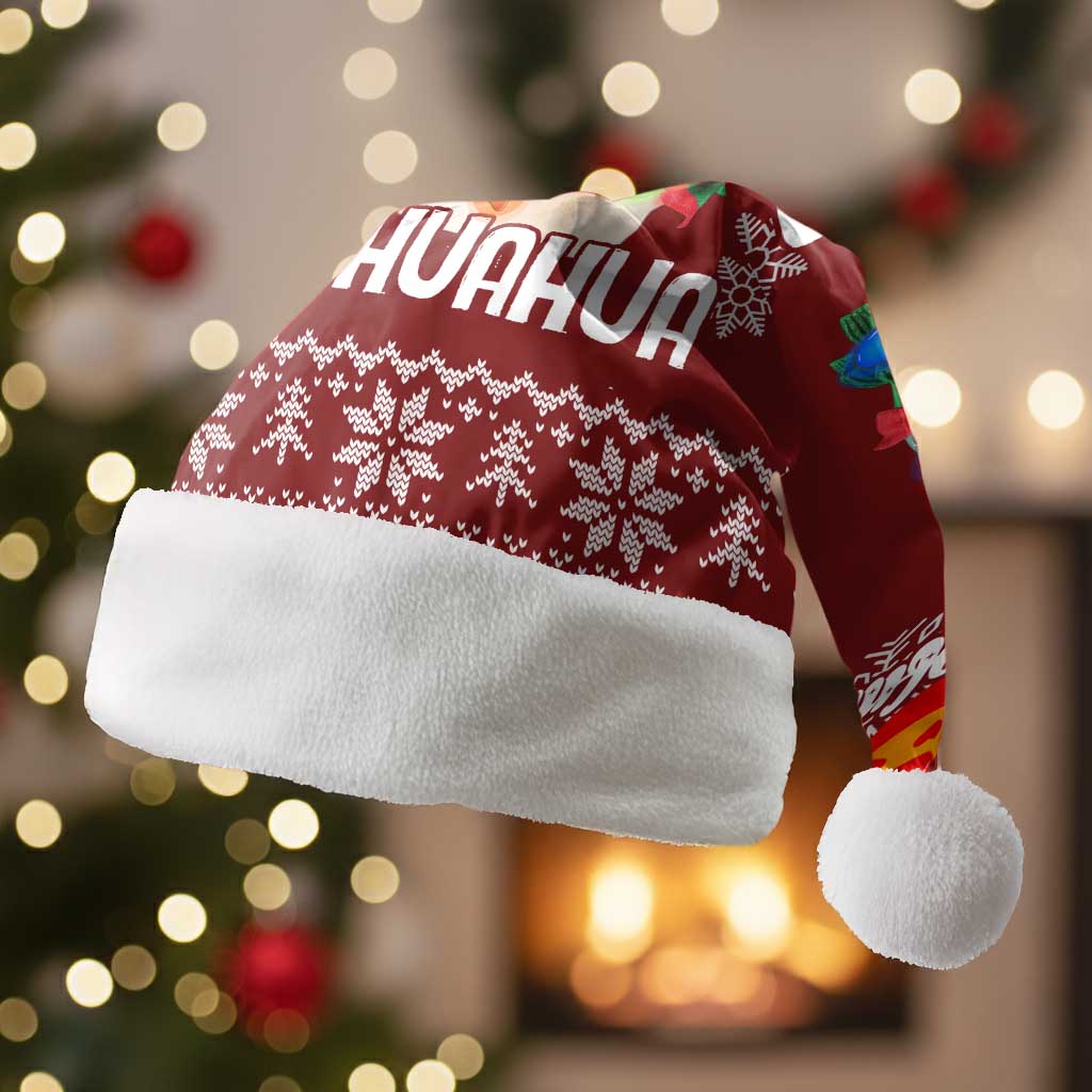 Chihuahua Dog Attitude Christmas Santa Hat Xmas Holiday Patterns - Wonder Print Shop
