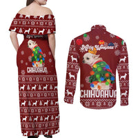 Chihuahua Dog Attitude Christmas Couples Matching Off Shoulder Maxi Dress and Long Sleeve Button Shirt Xmas Holiday Patterns - Wonder Print Shop