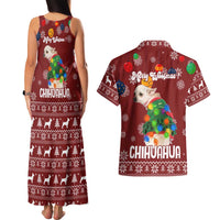 Chihuahua Dog Attitude Christmas Couples Matching Tank Maxi Dress and Hawaiian Shirt Xmas Holiday Patterns - Wonder Print Shop
