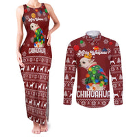 Chihuahua Dog Attitude Christmas Couples Matching Tank Maxi Dress and Long Sleeve Button Shirt Xmas Holiday Patterns - Wonder Print Shop
