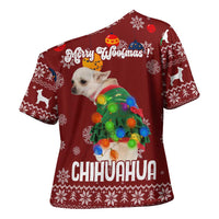 Chihuahua Dog Attitude Christmas Cross Shoulder Shirt Xmas Holiday Patterns - Wonder Print Shop