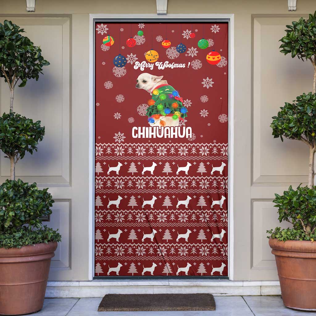 Chihuahua Dog Attitude Christmas Door Cover Xmas Holiday Patterns - Wonder Print Shop