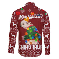 Chihuahua Dog Attitude Christmas Family Matching Long Sleeve Bodycon Dress and Hawaiian Shirt Xmas Holiday Patterns - Wonder Print Shop