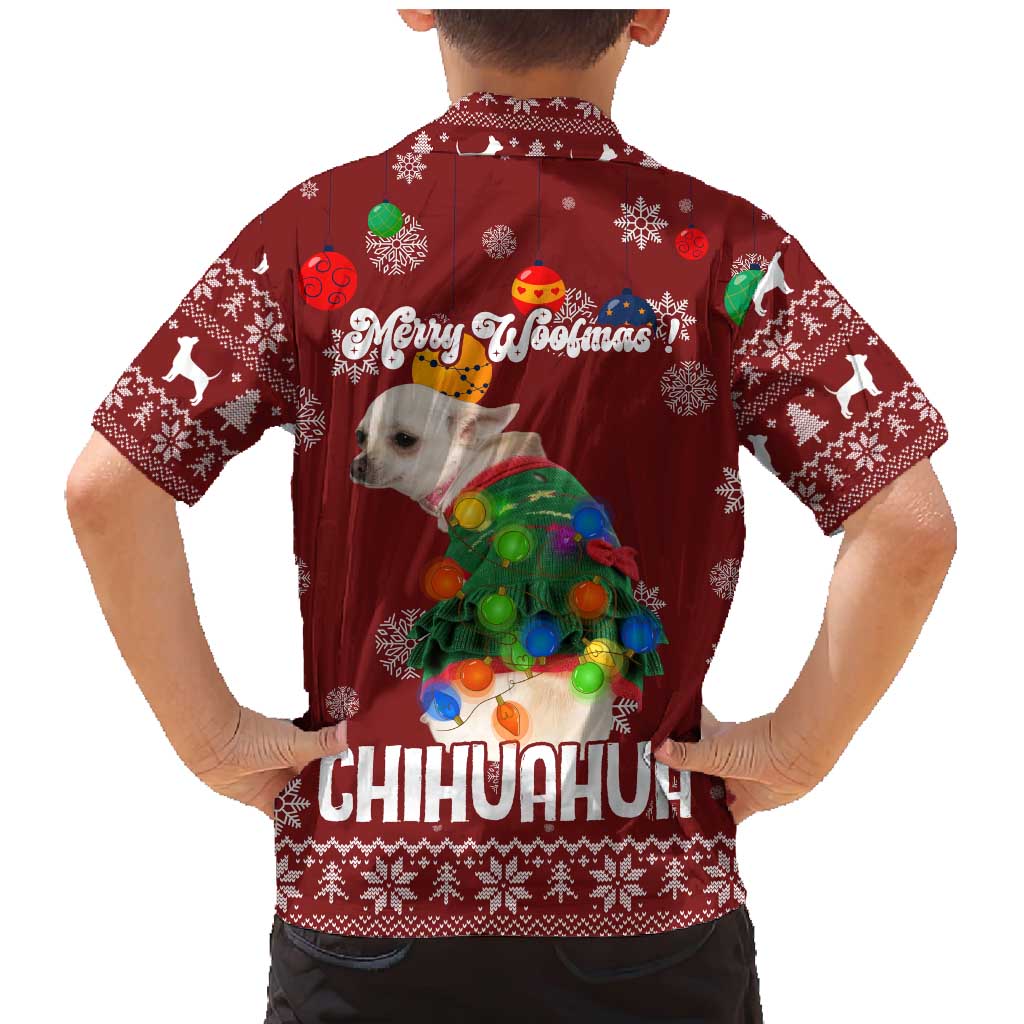 Chihuahua Dog Attitude Christmas Family Matching Mermaid Dress and Hawaiian Shirt Xmas Holiday Patterns - Wonder Print Shop