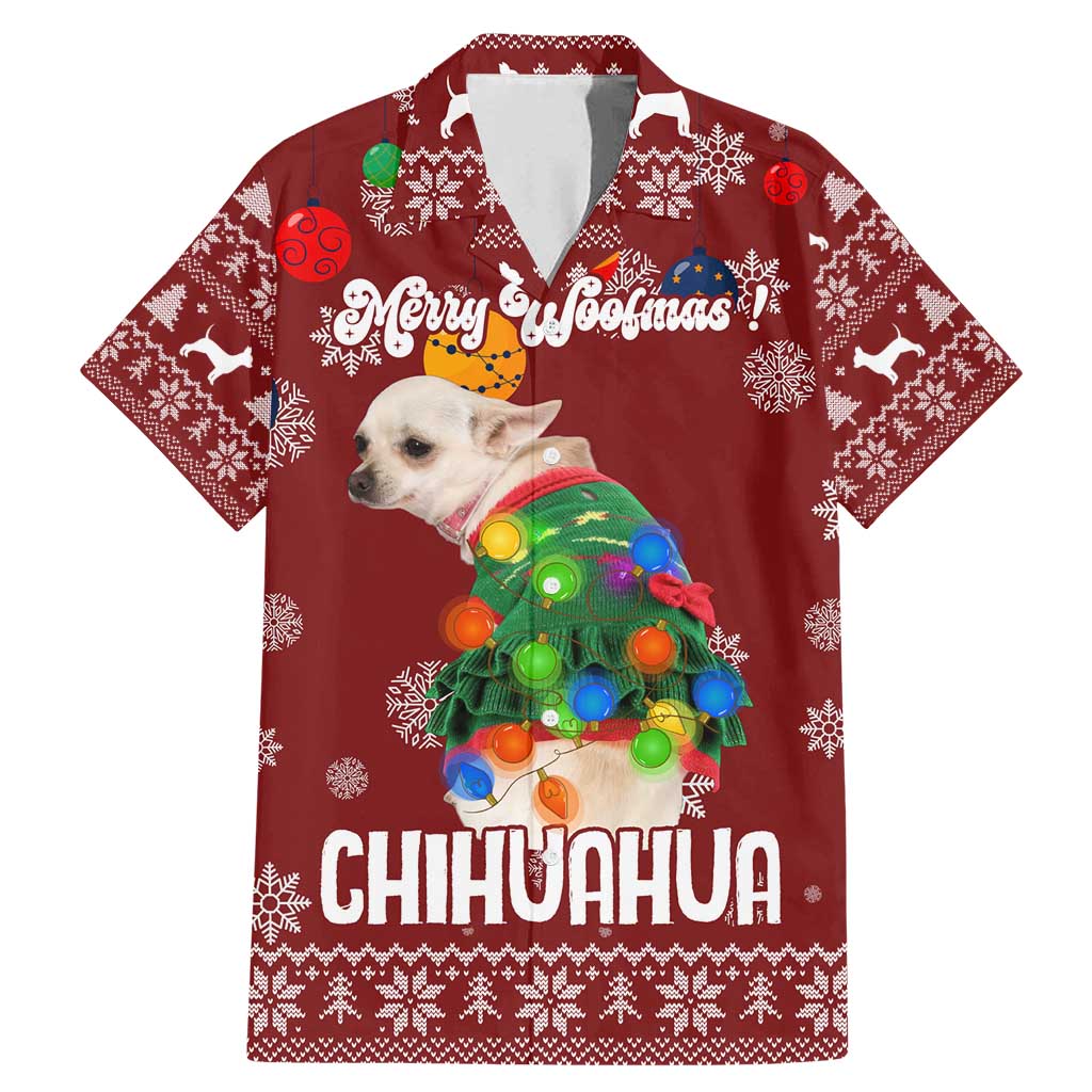 Chihuahua Dog Attitude Christmas Family Matching Mermaid Dress and Hawaiian Shirt Xmas Holiday Patterns - Wonder Print Shop