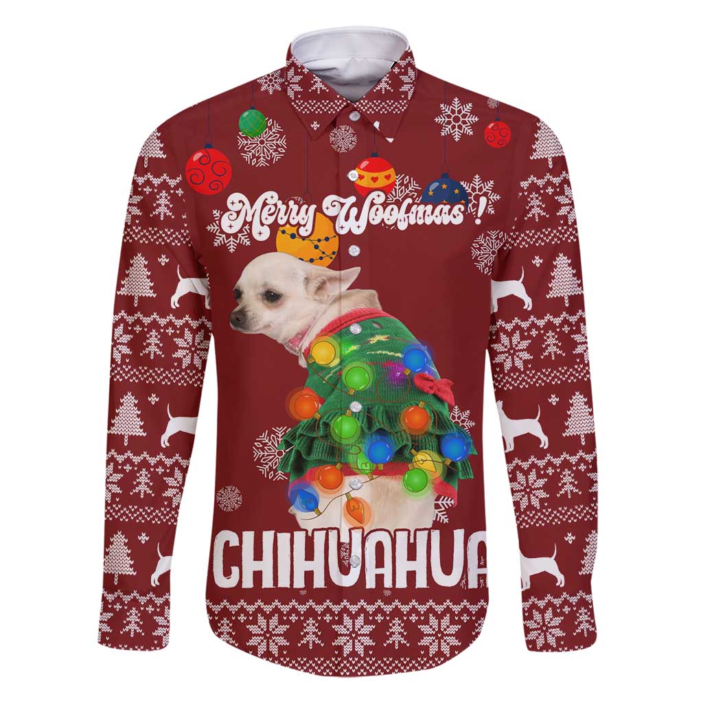 Chihuahua Dog Attitude Christmas Family Matching Off Shoulder Maxi Dress and Hawaiian Shirt Xmas Holiday Patterns - Wonder Print Shop