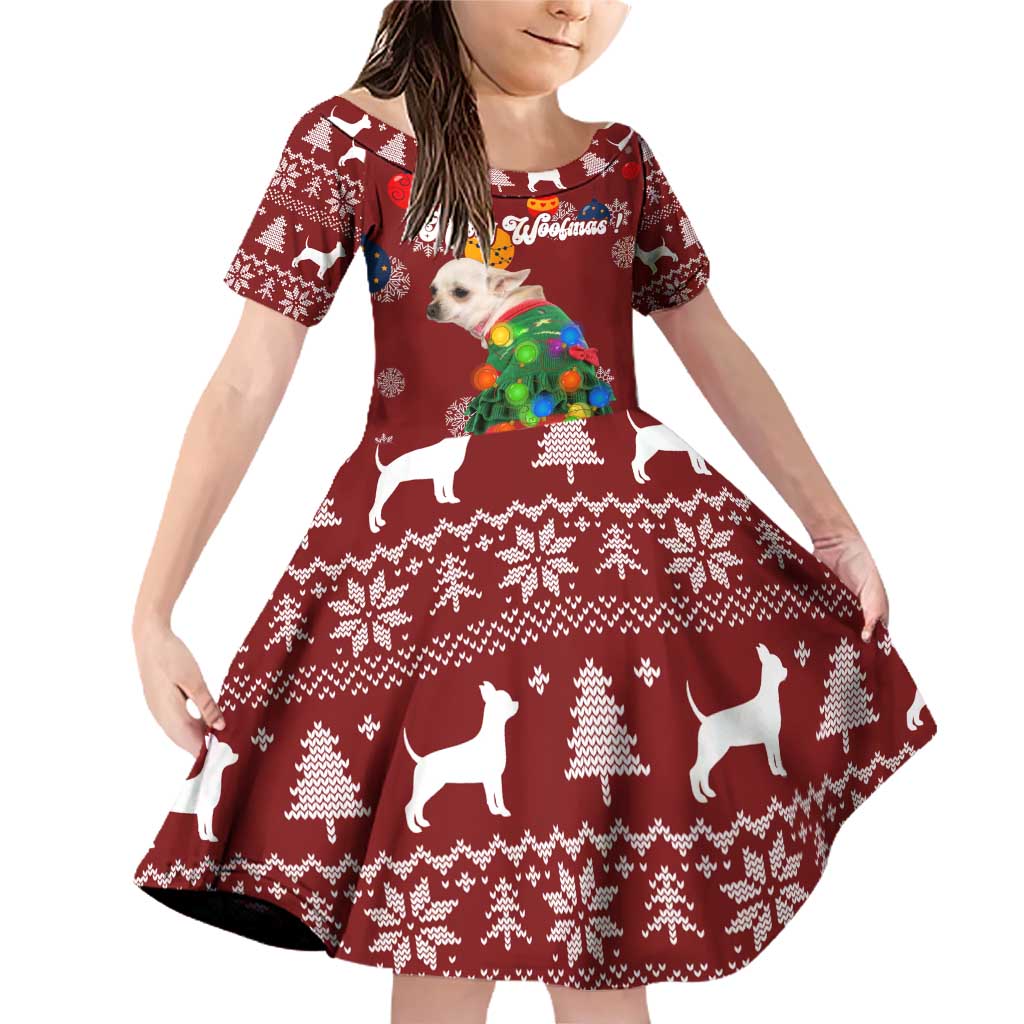 Chihuahua Dog Attitude Christmas Family Matching Off Shoulder Short Dress and Hawaiian Shirt Xmas Holiday Patterns - Wonder Print Shop