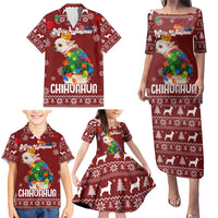 Chihuahua Dog Attitude Christmas Family Matching Puletasi and Hawaiian Shirt Xmas Holiday Patterns - Wonder Print Shop