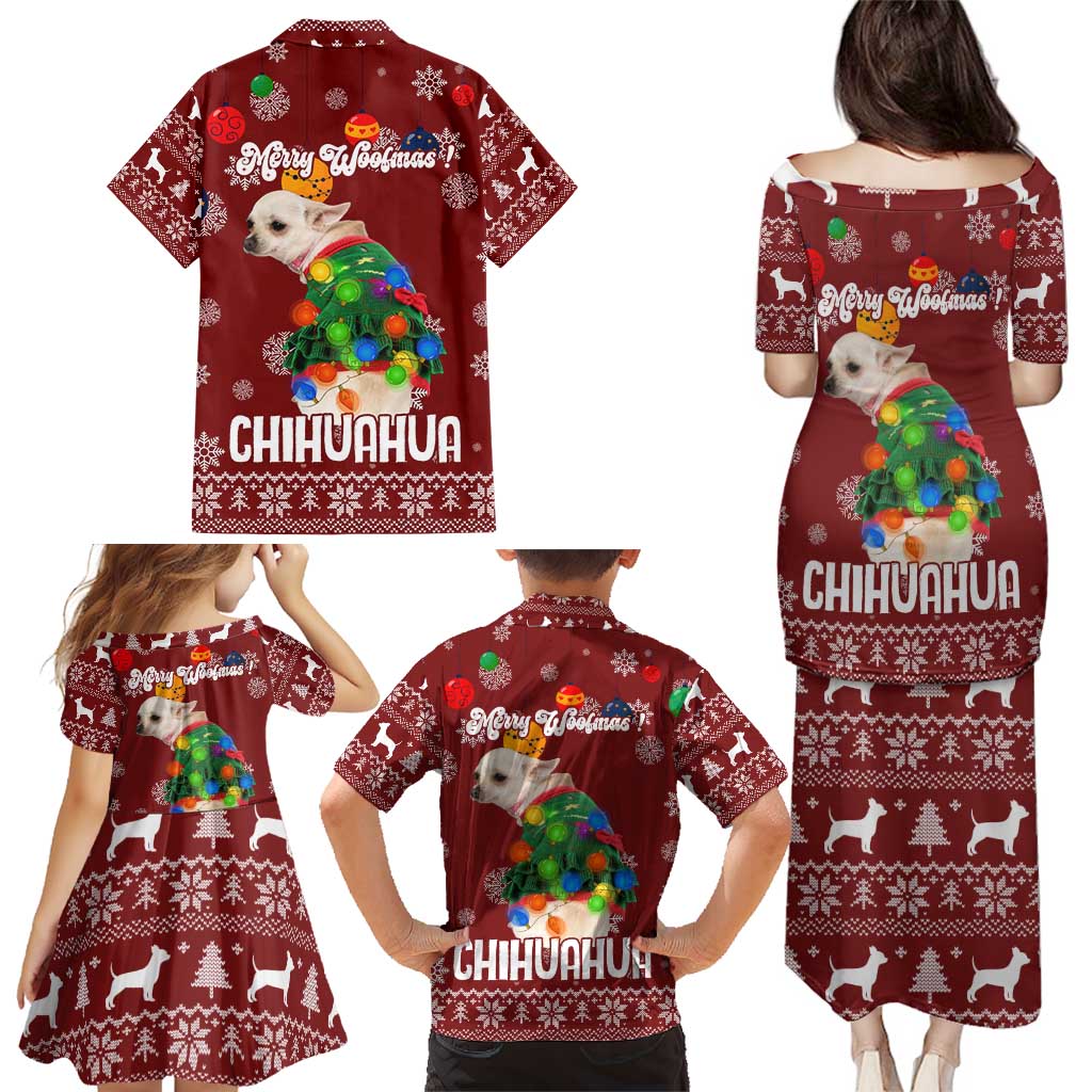 Chihuahua Dog Attitude Christmas Family Matching Puletasi and Hawaiian Shirt Xmas Holiday Patterns - Wonder Print Shop