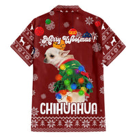 Chihuahua Dog Attitude Christmas Family Matching Short Sleeve Bodycon Dress and Hawaiian Shirt Xmas Holiday Patterns - Wonder Print Shop