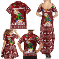 Chihuahua Dog Attitude Christmas Family Matching Summer Maxi Dress and Hawaiian Shirt Xmas Holiday Patterns - Wonder Print Shop