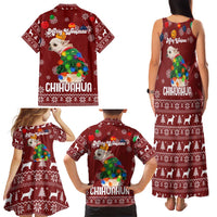 Chihuahua Dog Attitude Christmas Family Matching Tank Maxi Dress and Hawaiian Shirt Xmas Holiday Patterns - Wonder Print Shop