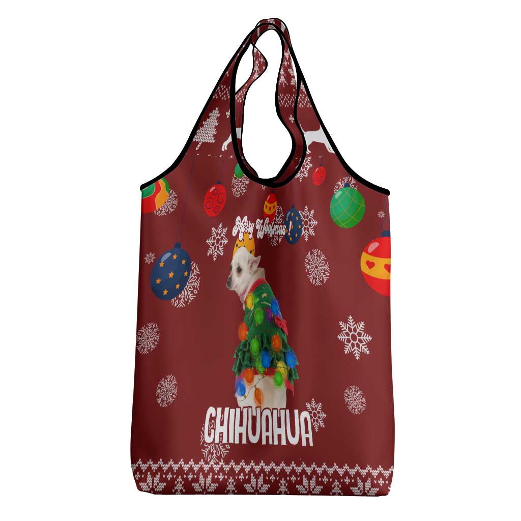 Chihuahua Dog Attitude Christmas Grocery Bag Xmas Holiday Patterns - Wonder Print Shop
