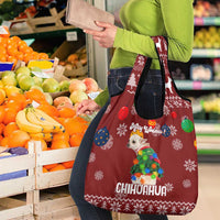 Chihuahua Dog Attitude Christmas Grocery Bag Xmas Holiday Patterns - Wonder Print Shop