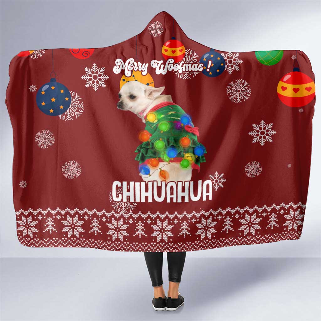 Chihuahua Dog Attitude Christmas Hooded Blanket Xmas Holiday Patterns - Wonder Print Shop