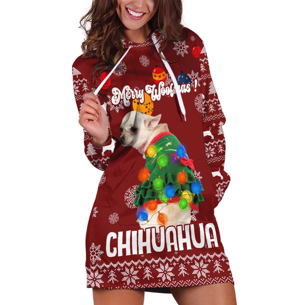 Chihuahua Dog Attitude Christmas Hoodie Dress Xmas Holiday Patterns - Wonder Print Shop