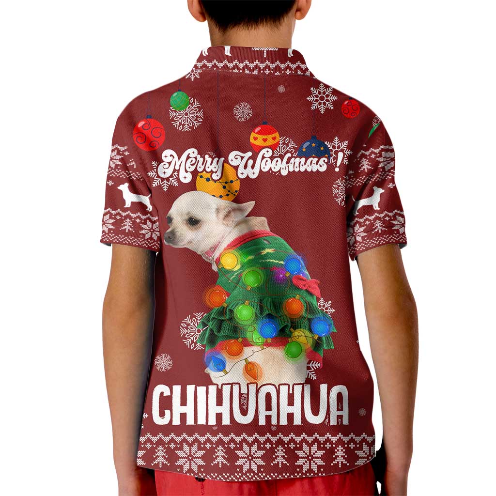 Chihuahua Dog Attitude Christmas Kid Polo Shirt Xmas Holiday Patterns - Wonder Print Shop
