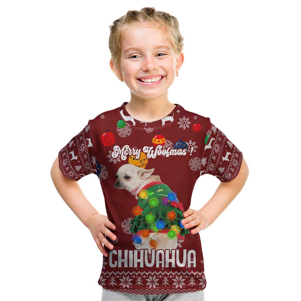 Chihuahua Dog Attitude Christmas Kid T Shirt Xmas Holiday Patterns - Wonder Print Shop