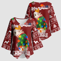 Chihuahua Dog Attitude Christmas Kimono Sleeve Blouse Xmas Holiday Patterns - Wonder Print Shop
