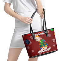 Chihuahua Dog Attitude Christmas Leather Tote Bag Xmas Holiday Patterns - Wonder Print Shop